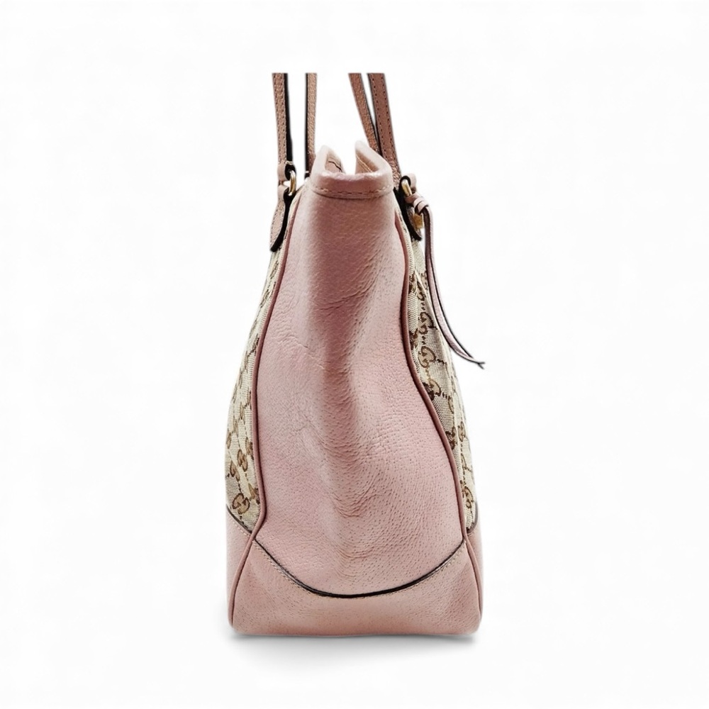 Gucci Bree Pink and Beige Women's Canvas Tote Bag - Picture 3 of 8